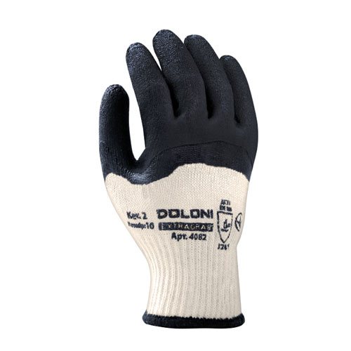 Робочі рукавички DOLONI 4082 трикотажні з латексною обливою.