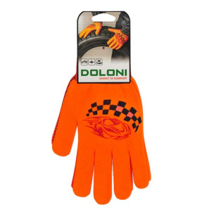 Робочі рукавички DOLONI 4111 ДКГ помаранчева з 2х стороннім чорним ПВХ АВТО
