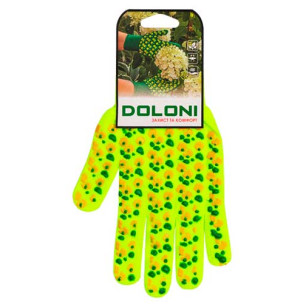 Робочі рукавички DOLONI 4116 ДКГ із ПВХ Весняні квіти