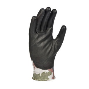 Робочі рукавички DOLONI 4551 мілітарі нейлон поліуретан неповний гладкий облив