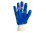 Робочі рукавички DOLONI 850 ДКГ нітрил синя в'язаний манжет