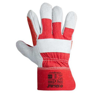 Робочі рукавички Sigma комбіновані замшеві посилена долоня, розмір 10,5