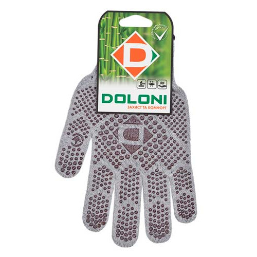 Робочі рукавички DOLONI 5700 трикотажні світло-сірі