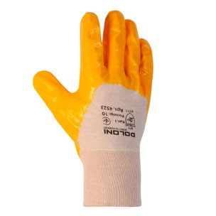 Робочі рукавички DOLONI 4523 робочі жовтий нітрил