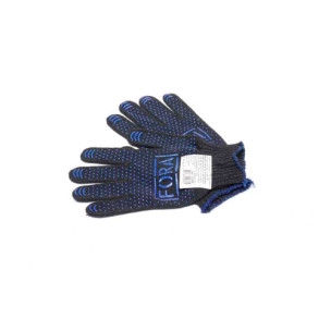 Рабочие перчатки DOLONI 15500 Fora чёрные с рисунком ПВХ