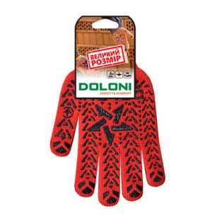 Рабочие перчатки DOLONI 4040 ДКГ Звезда красная черный рисунок