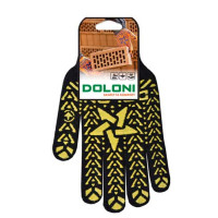 Рабочие перчатки DOLONI 562 ДКГ Звезда черная желтый рисунок