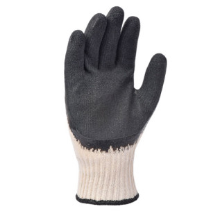 Рабочие перчатки DOLONI 4182 трикотажные х/б с неполным латексным покрытием, белые, размер 10
