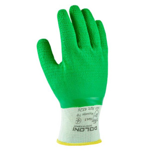 Робочі рукавички DOLONI 4526 робочі латексні, загальний облив, ребристі, основа-нейлон