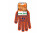 Рабочие перчатки DOLONI 584 ДКГ оранжевая с синей точкой ПВХ  2-х сторонняя