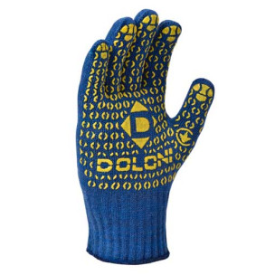 Робочі рукавички DOLONI 646 з точкою ПВХ сині