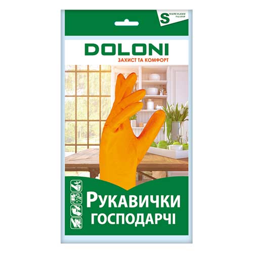 Робочі рукавички DOLONI 4544 господарські латексні р.S