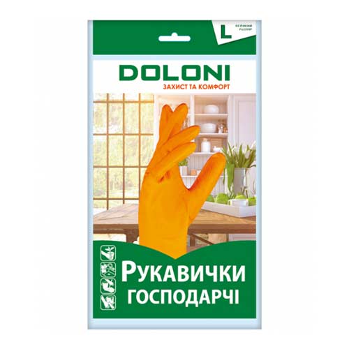Робочі рукавички DOLONI 4546 латексні господарські р.L