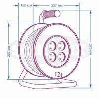 Подовжувач на котушці SVITTEX 30 м SV-005–О