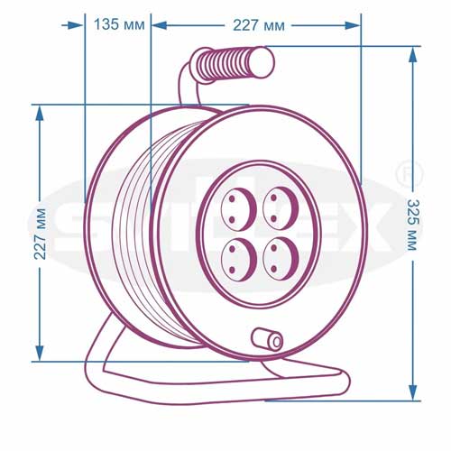 Подовжувач на котушці SVITTEX Профі 25 м SV-018-О