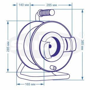 Подовжувач на котушці SVITTEX з виносною розеткою PROFI 40 м SV-2200