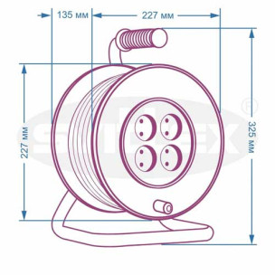Подовжувач на котушці SVITTEX 40 м SV-006-B