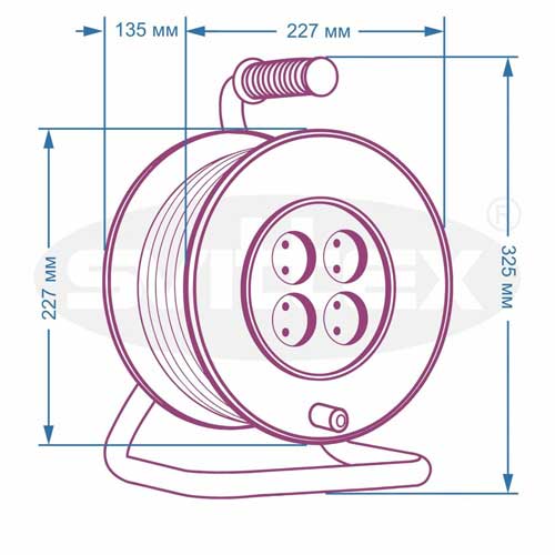 Подовжувач на котушці SVITTEX 40 м SV-006-B