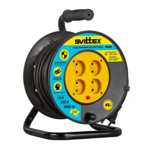 Подовжувач на котушці SVITTEX 40 м SV-006-B