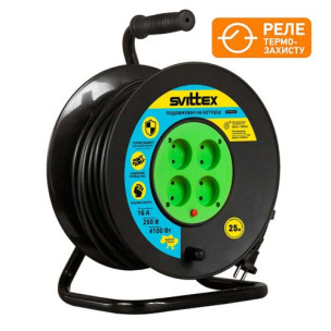 Подовжувач на котушці SVITTEX Профі 25 м SV-018-B