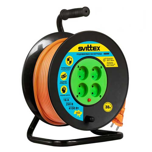 Удлинитель на катушке SVITTEX Профи 30 м SV-019–О