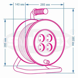 Удлинитель на катушке SVITTEX Профи 40 м SV-020-B-IP44