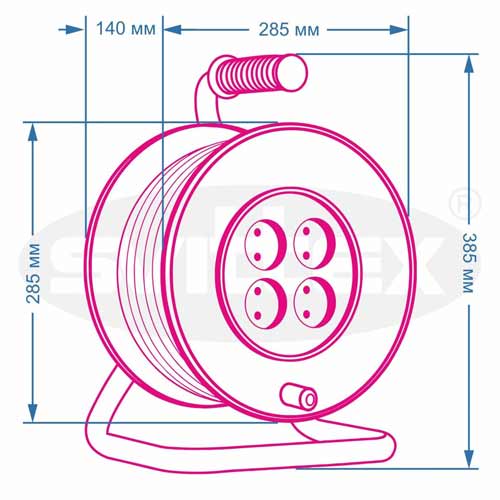 Подовжувач на котушці SVITTEX Профі 50 м чорний SV-021-B