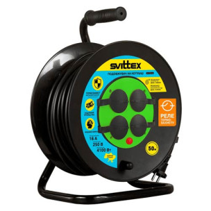 Подовжувач на котушці SVITTEX Профі 50 м SV-021-В-IP44
