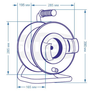 Удлинитель на катушке SVITTEX Maxi с выносной розеткой 60 м SV-251