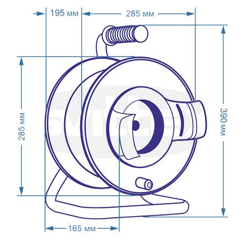 Подовжувач на котушці SVITTEX Maxi з виносною розеткою 80 м SV-252