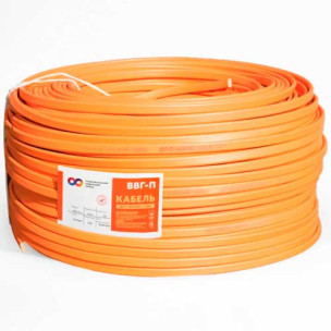 СКЗ кабель медный ВВГ-П нгд LS 2*1,5 мм2 оранжевый Слобожанский кабельный завод