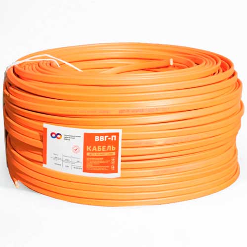 СКЗ кабель мідний ВВГ-П нгд LS 2*4,0 мм2 помаранчевий Слобожанський кабельний завод