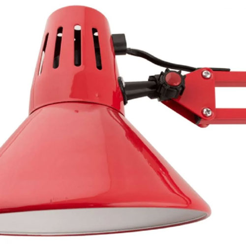 Лампа настільна зі струбциною Lemanso LMN093 червона