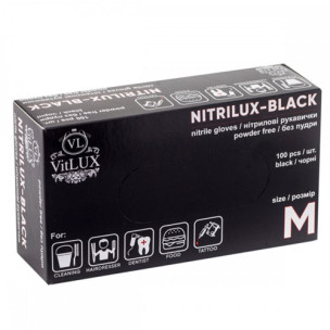 Рукавички нітрилові чорні NITRILUX-BLACK